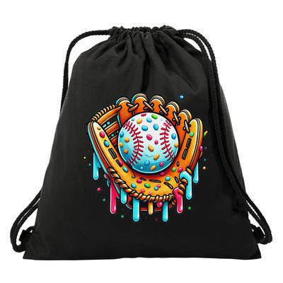 Ice Cream Drip Baseball Stuff Baseball Drip For Drawstring Bag