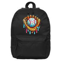 Ice Cream Drip Baseball Stuff Baseball Drip For 16 in Basic Backpack