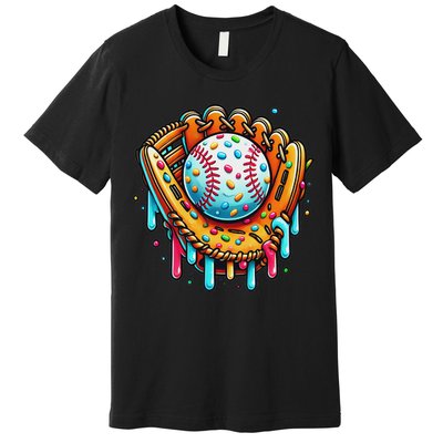 Ice Cream Drip Baseball Stuff Baseball Drip For Premium T-Shirt