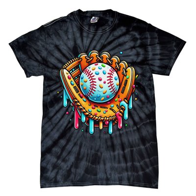 Ice Cream Drip Baseball Stuff Baseball Drip For Tie-Dye T-Shirt