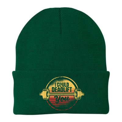 I Could Deadlift You Funny Deadlifting Gym Fitness Workout Knit Cap Winter Beanie