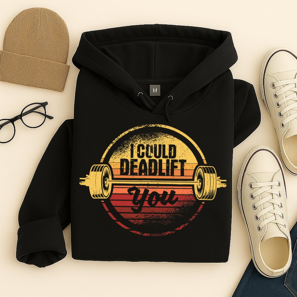 I Could Deadlift You Funny Deadlifting Gym Fitness Workout Hoodie