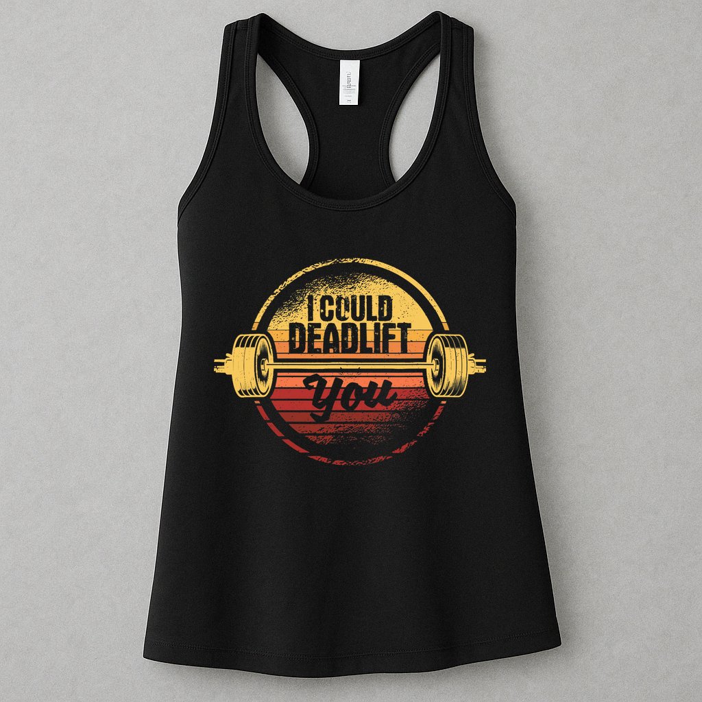I Could Deadlift You Funny Deadlifting Gym Fitness Workout Womens Tank Top