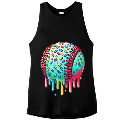 Ice Cream Drip Baseball Stuff Baseball Drip For Ladies PosiCharge Tri-Blend Wicking Tank