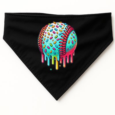 Ice Cream Drip Baseball Stuff Baseball Drip For USA-Made Doggie Bandana