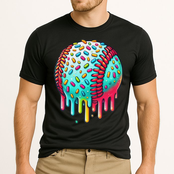 Ice Cream Drip Baseball Stuff Baseball Drip For Cooling Performance Crew T-Shirt