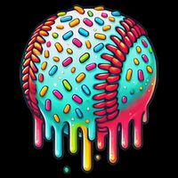Ice Cream Drip Baseball Stuff Baseball Drip For Cooling Performance Crew T-Shirt