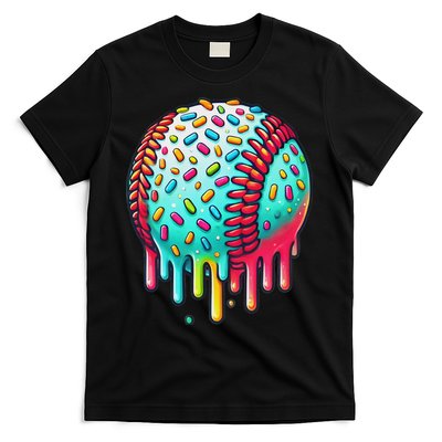 Ice Cream Drip Baseball Stuff Baseball Drip For T-Shirt