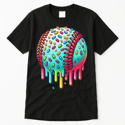 Ice Cream Drip Baseball Stuff Baseball Drip For Tall T-Shirt