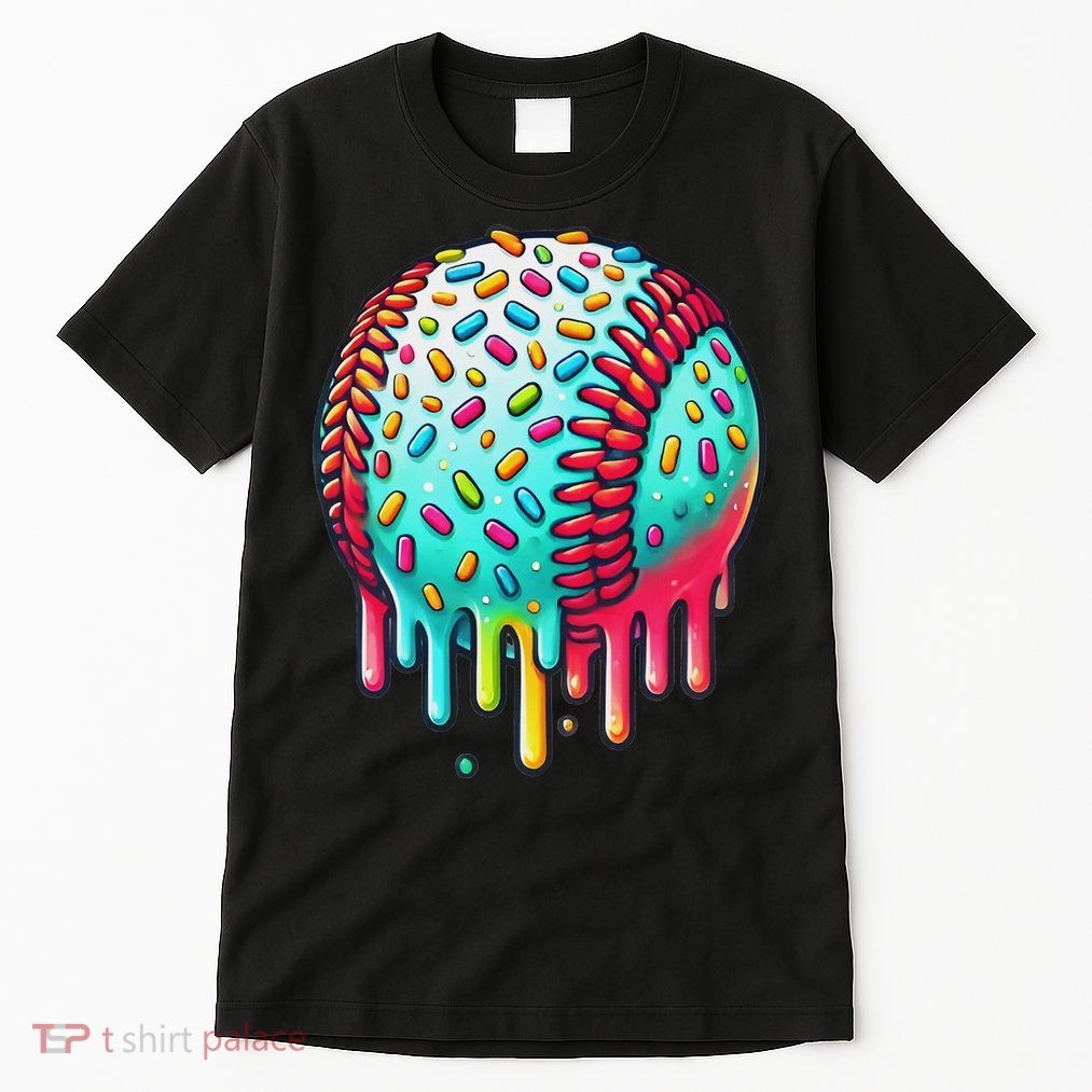 Ice Cream Drip Baseball Stuff Baseball Drip For Tall T-Shirt