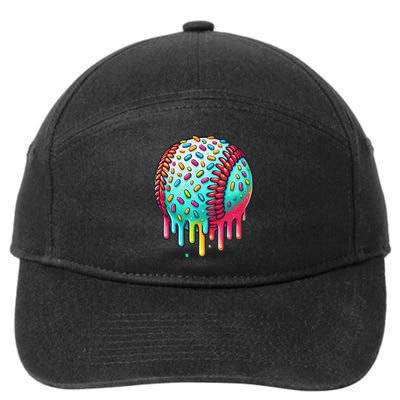 Ice Cream Drip Baseball Stuff Baseball Drip For 7-Panel Snapback Hat