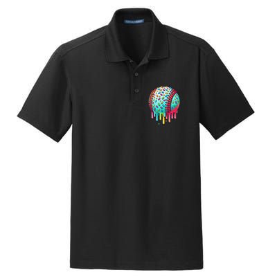 Ice Cream Drip Baseball Stuff Baseball Drip For Dry Zone Grid Polo