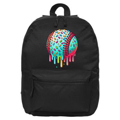 Ice Cream Drip Baseball Stuff Baseball Drip For 16 in Basic Backpack