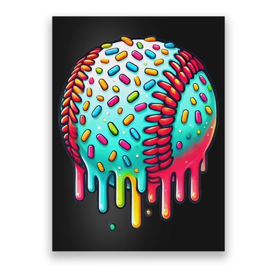 Ice Cream Drip Baseball Stuff Baseball Drip For Poster