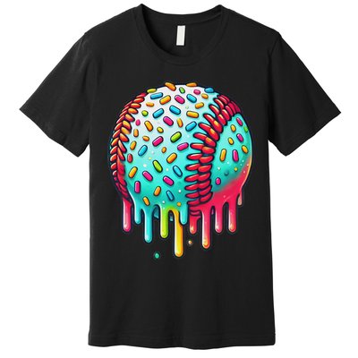 Ice Cream Drip Baseball Stuff Baseball Drip For Premium T-Shirt