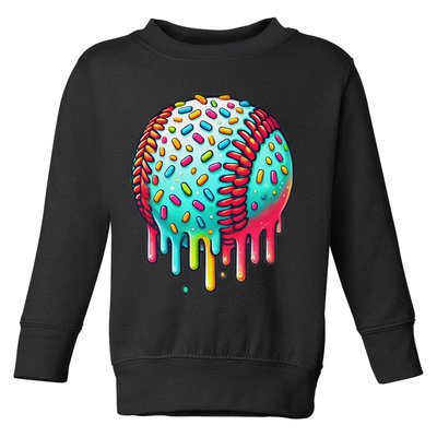 Ice Cream Drip Baseball Stuff Baseball Drip For Toddler Sweatshirt