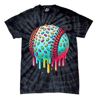 Ice Cream Drip Baseball Stuff Baseball Drip For Tie-Dye T-Shirt