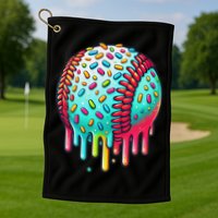 Ice Cream Drip Baseball Stuff Baseball Drip For Golf Towel