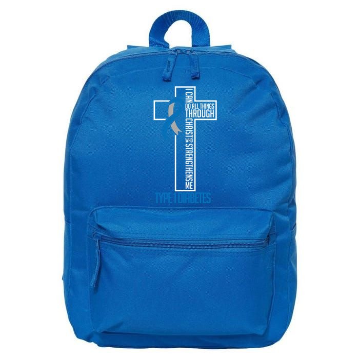 I Can Do Things Jesus Who Strenghtens Me Diabetes Type 1 Meaningful Gift 16 in Basic Backpack