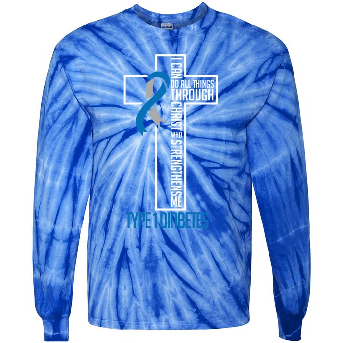 I Can Do Things Jesus Who Strenghtens Me Diabetes Type 1 Meaningful Gift Tie-Dye Long Sleeve Shirt