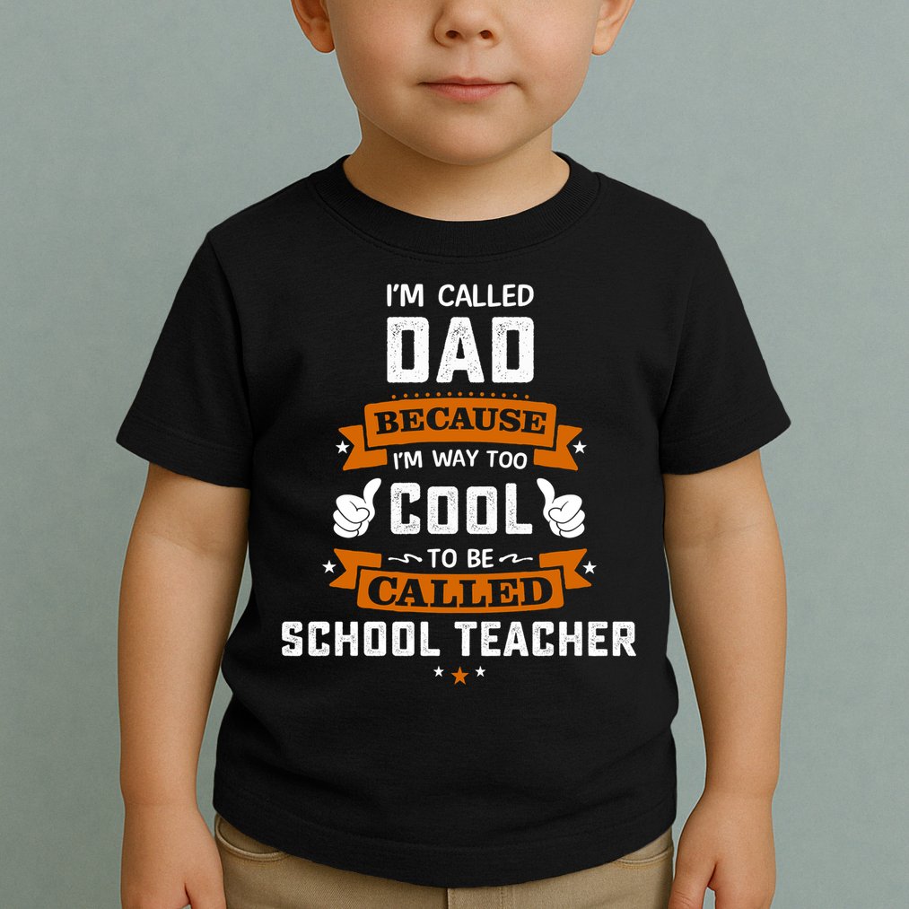 I'm Call Dad Because I'm Way To Cool School Teacher Father Gift Father's Day Toddler T-Shirt