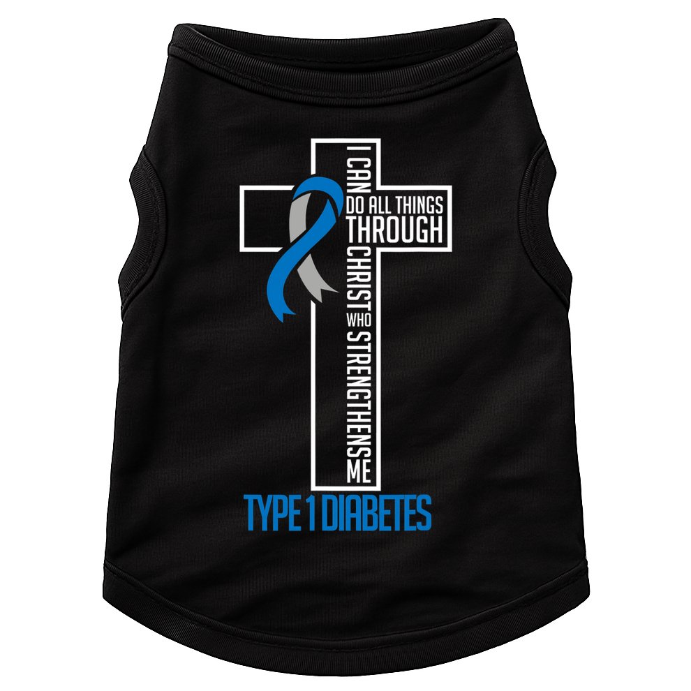 I Can Do Things Jesus Who Strenghtens Me Diabetes Type 1 Doggie Tank