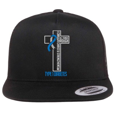 I Can Do Things Jesus Who Strenghtens Me Diabetes Type 1 Flatbill Hat