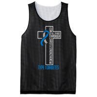 I Can Do Things Jesus Who Strenghtens Me Diabetes Type 1 Mesh Reversible Basketball Jersey Tank