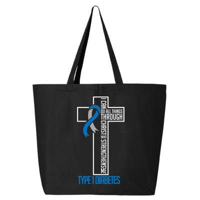 I Can Do Things Jesus Who Strenghtens Me Diabetes Type 1 25L Jumbo Tote