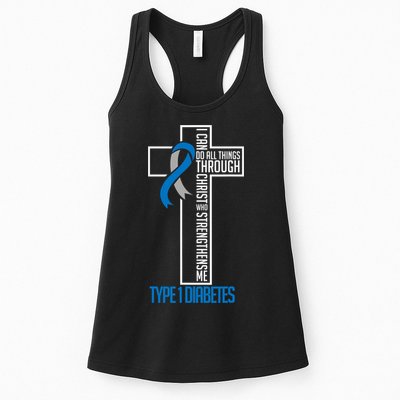 I Can Do Things Jesus Who Strenghtens Me Diabetes Type 1 Womens Tank Top