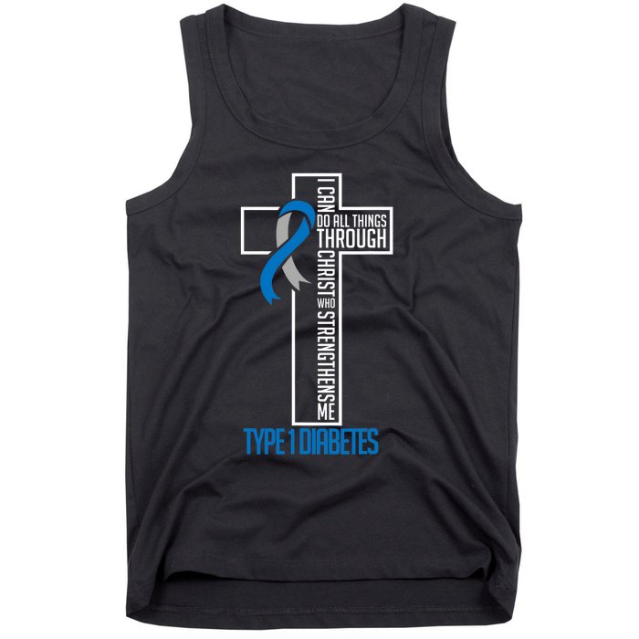 I Can Do Things Jesus Who Strenghtens Me Diabetes Type 1 Tank Top