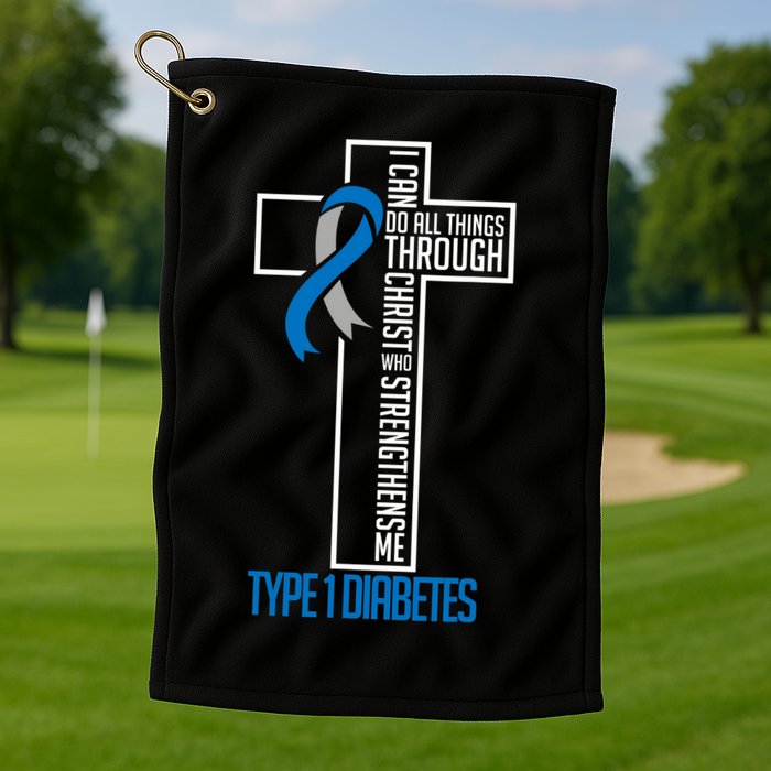 I Can Do Things Jesus Who Strenghtens Me Diabetes Type 1 Golf Towel