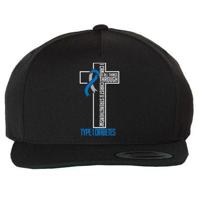 I Can Do Things Jesus Who Strenghtens Me Diabetes Type 1 Wool Snapback Cap