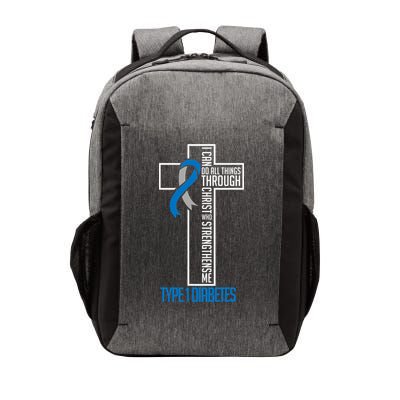 I Can Do Things Jesus Who Strenghtens Me Diabetes Type 1 Vector Backpack