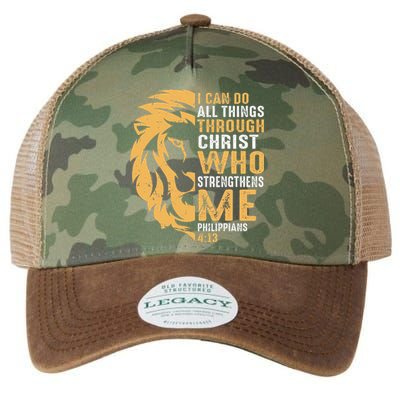 I Can Do All Things Through Christ Lion Faith Legacy Tie Dye Trucker Hat