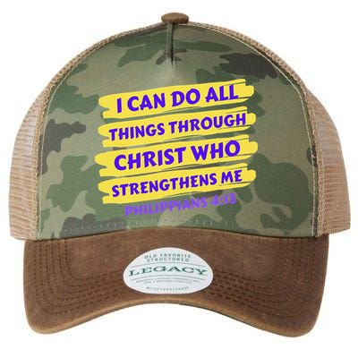 I Can Do All Things Through Christ Who Strengthens Me Legacy Tie Dye Trucker Hat