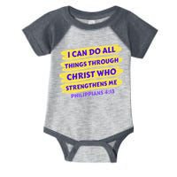 I Can Do All Things Through Christ Who Strengthens Me Infant Baby Jersey Bodysuit