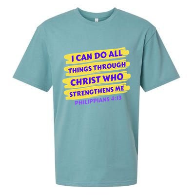 I Can Do All Things Through Christ Who Strengthens Me Sueded Cloud Jersey T-Shirt