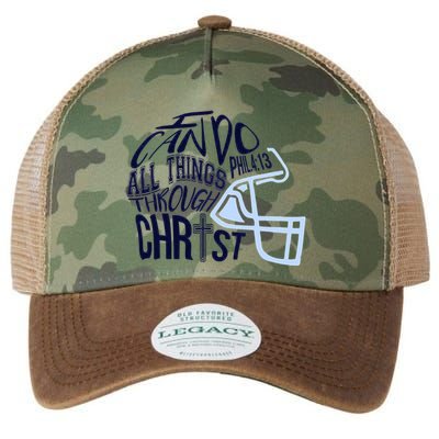 I Can Do All Things Through Christ Football Legacy Tie Dye Trucker Hat