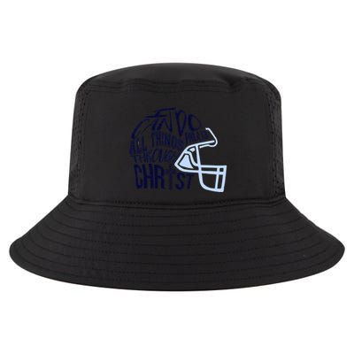 I Can Do All Things Through Christ Football Cool Comfort Performance Bucket Hat