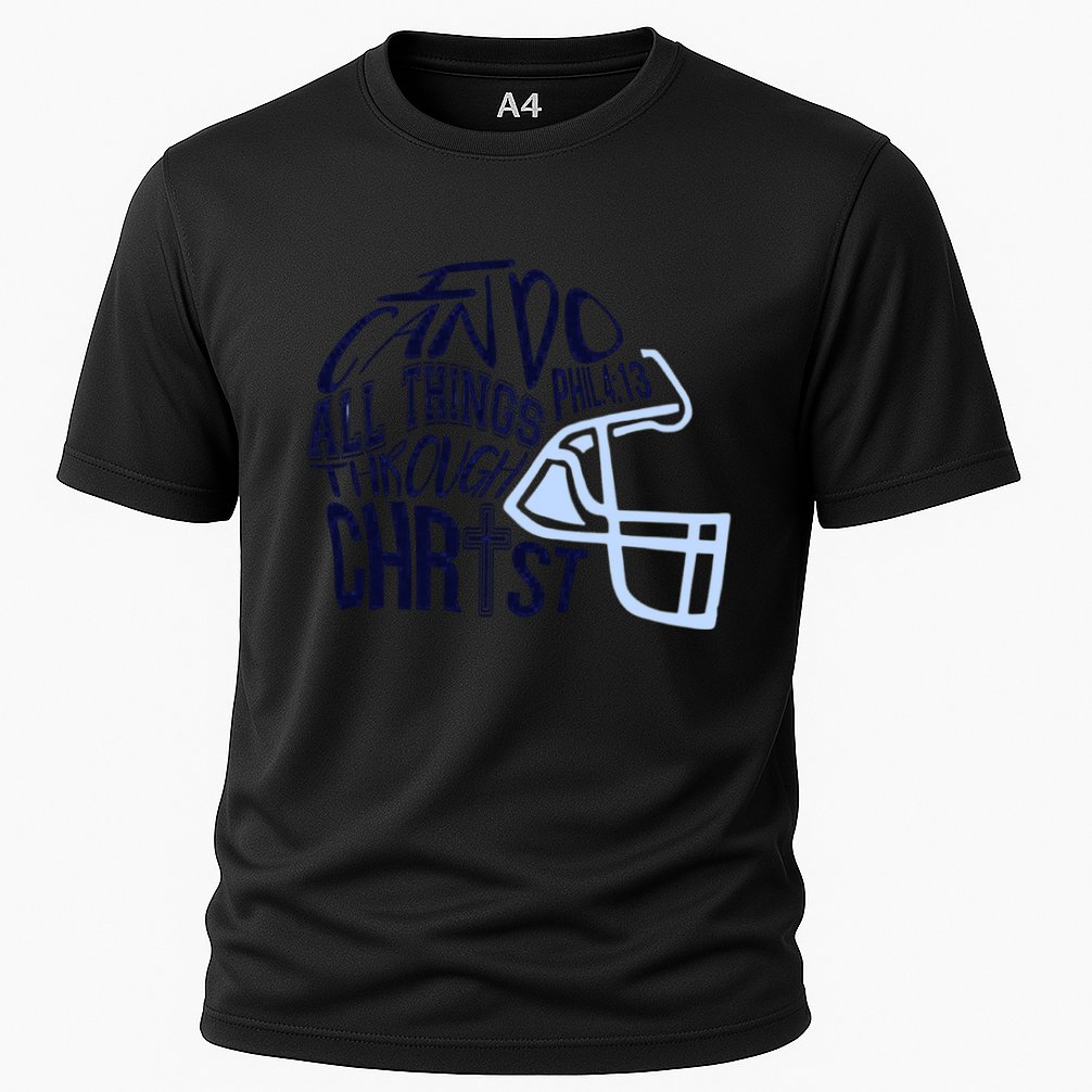 I Can Do All Things Through Christ Football Performance Shirt