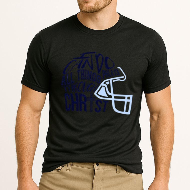 I Can Do All Things Through Christ Football Performance Shirt