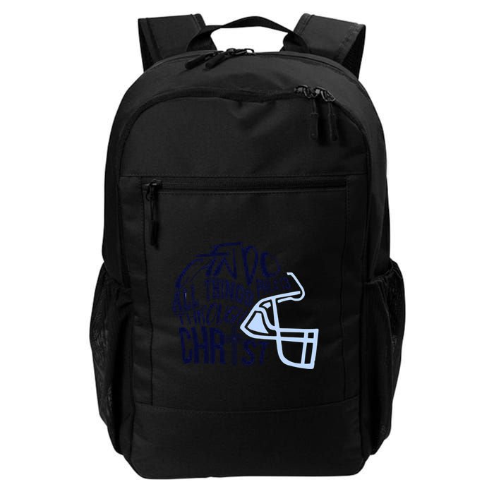 I Can Do All Things Through Christ Football Backpack