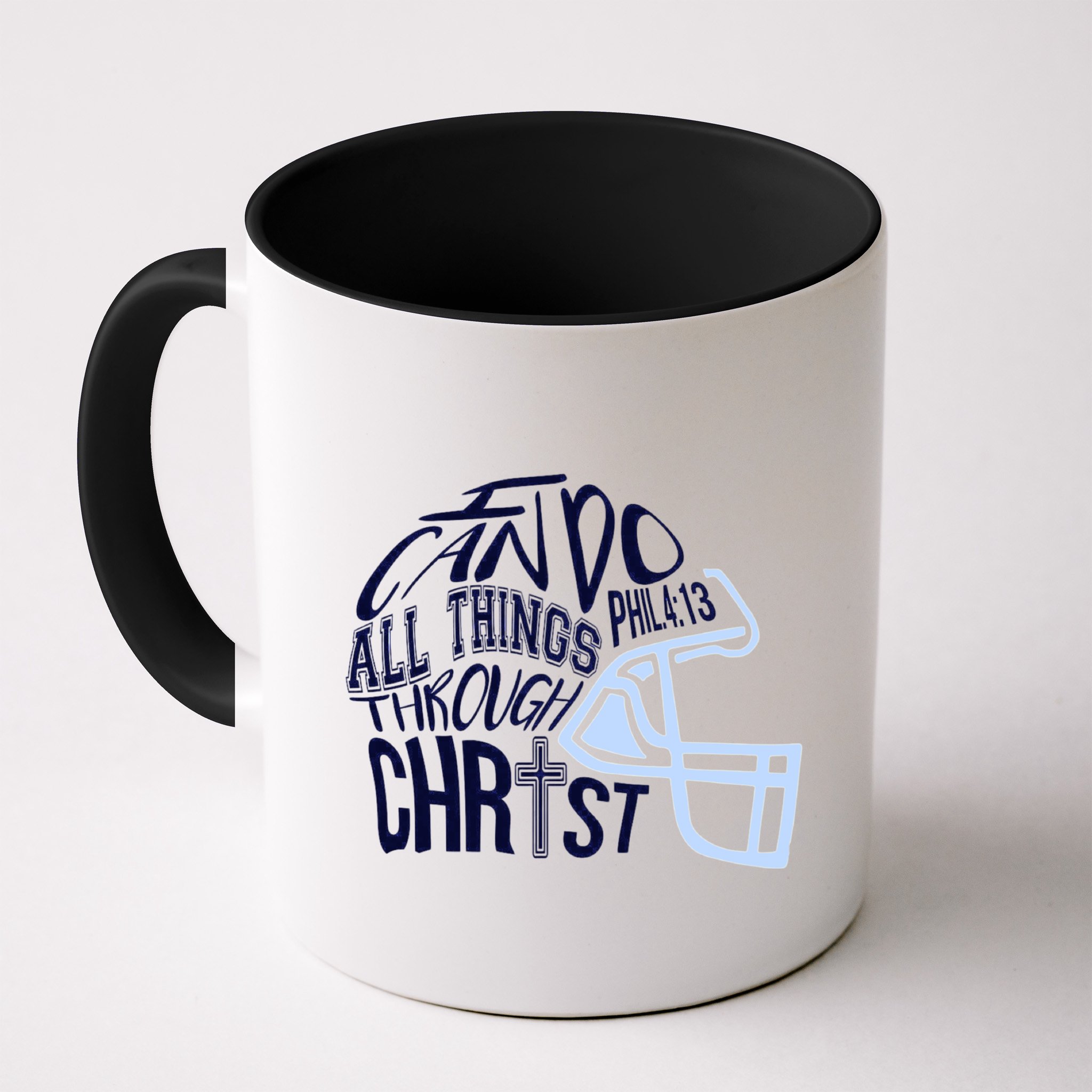 I Can Do All Things Through Christ Football Mug