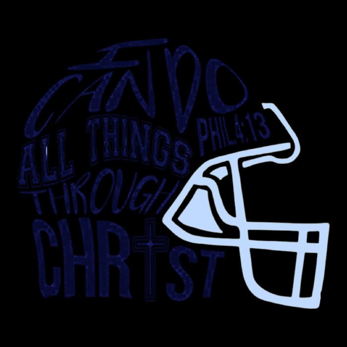 I Can Do All Things Through Christ Football Drawstring Bag