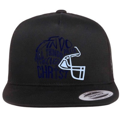 I Can Do All Things Through Christ Football Flatbill Hat