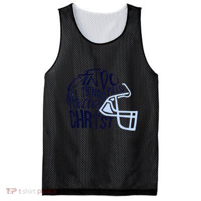 I Can Do All Things Through Christ Football Mesh Reversible Basketball Jersey Tank