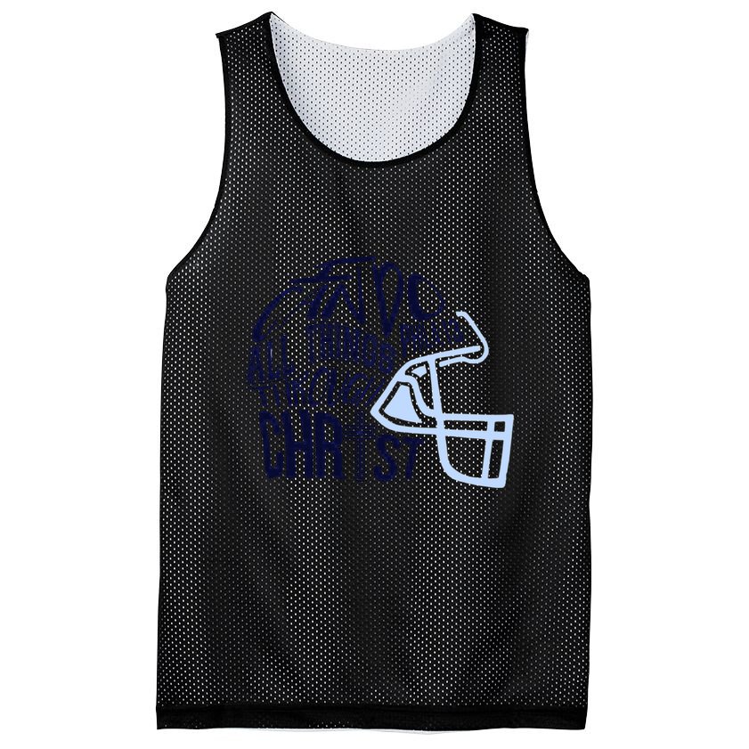 I Can Do All Things Through Christ Football Mesh Reversible Basketball Jersey Tank