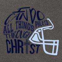 I Can Do All Things Through Christ Football Cotton Canvas Backpack