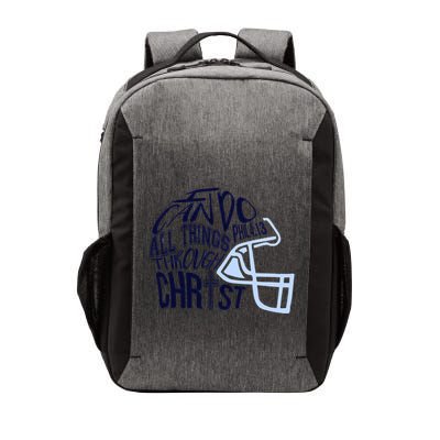 I Can Do All Things Through Christ Football Vector Backpack